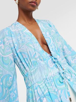 Robe longue à imprimé Melissa Odabash bleu