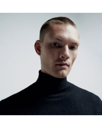Reserved - PREMIUM cashmere turtleneck - Fekete