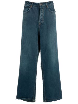 Pantalon en coton Balenciaga bleu