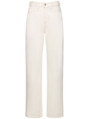 Rovné nohavice s vysokým pásom Carhartt Wip biela