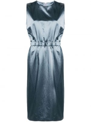 Satynowa sukienka koktajlowa Fabiana Filippi niebieska