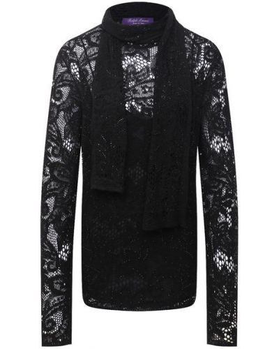 Кашемировый льняной пуловер Ralph Lauren черный