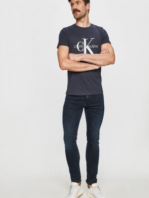 Majica Calvin Klein Jeans plava