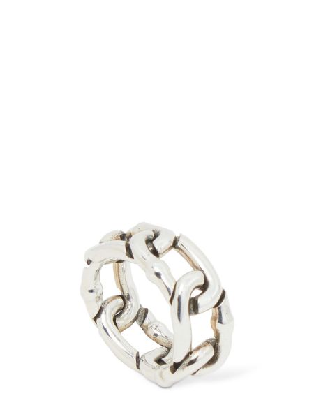 Anillo Bottega Veneta plateado