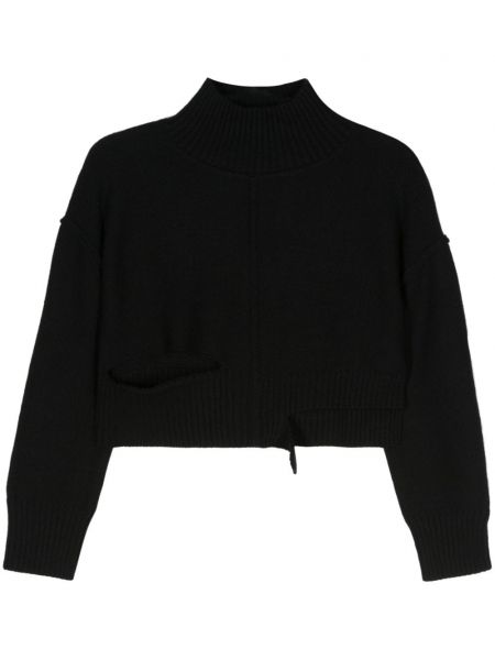 Дълъг пуловер Mm6 Maison Margiela черно