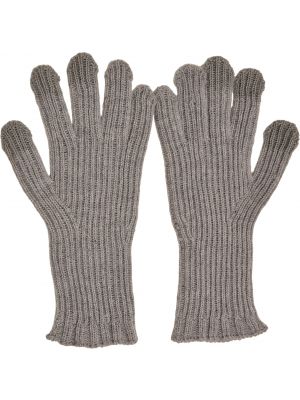 Pletene vunene rukavice Urban Classics siva