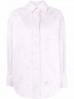Φλοράλ πουκάμισο Thom Browne ροζ