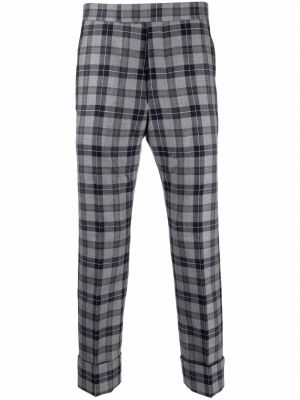 Pantaloni a quadri Thom Browne grigio