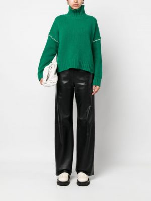 Dzianinowy sweter Woolrich zielony