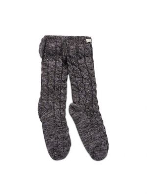 Skarpety wysokie damskie W Laila Bow Fleece Lined Sock OS 1113637 Czarny Ugg