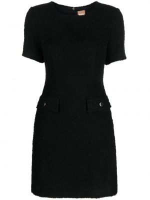 Sukienka mini tweedowa Boss czarna