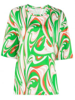 Camiseta con estampado Emilio Pucci verde