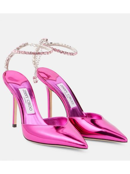 Nahka sandaalit Jimmy Choo pinkki