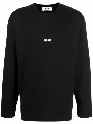 Μακρυμάνικη μπλούζα με σχέδιο Msgm μαύρο