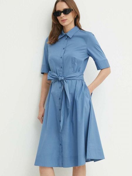 Sukienka mini z krótkim rękawem casual Lauren Ralph Lauren niebieska