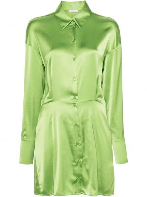 Satenska mini obleka Patrizia Pepe zelena