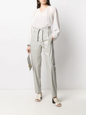 Pantalones de cintura alta Isabel Marant gris