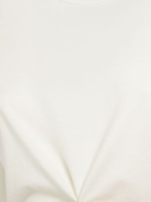 Camiseta de lino Lemaire blanco
