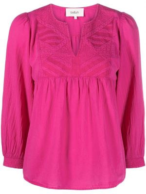 Блуза бродирана Ba&sh розово