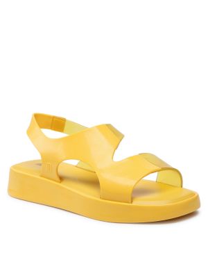Sandały na platformie Melissa żółte
