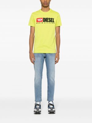 Koszulka bawełniana Diesel zielona