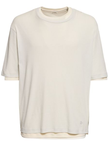 Bomull t-skjorte Jil Sander