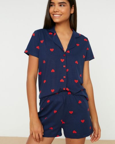 Pidžama ar sirsniņām Trendyol zils