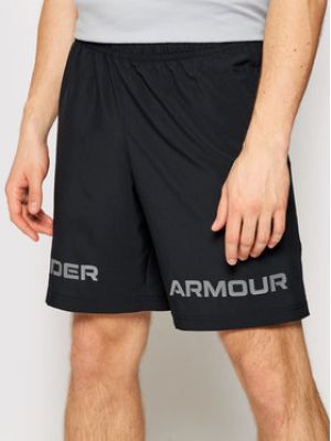 Shorts de sport large tressées Under Armour noir