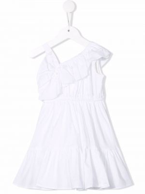 Ruffle dress for jenter Monnalisa hvit