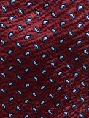 Hedvábná kravata s výšivkou Corneliani červená