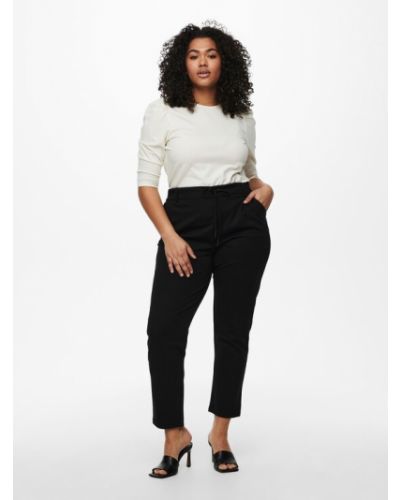 ONLY Carmakoma Szövet nadrág Goldtrash 15174938 Fekete Regular Fit