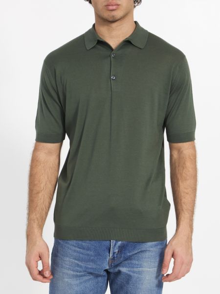 Рубашка John Smedley зеленая