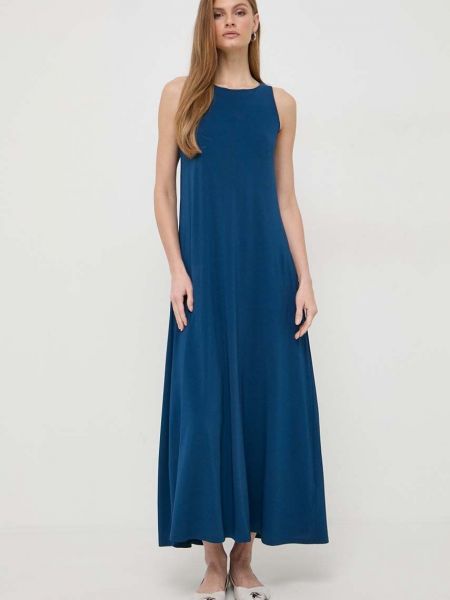 Sukienka długa Max Mara Leisure błękitna