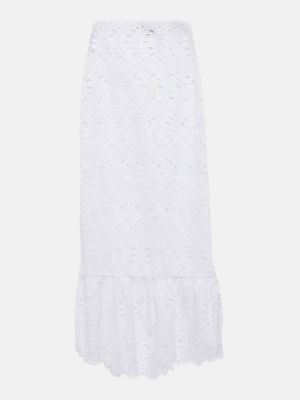 Pamučna maksi suknja Giambattista Valli bijela