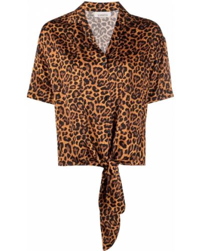 Camisa con estampado leopardo Laneus naranja