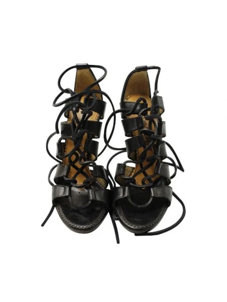 Calzado de cuero retro Yves Saint Laurent Vintage negro