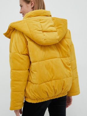 Oversized kordbársony téli kabát United Colors Of Benetton sárga