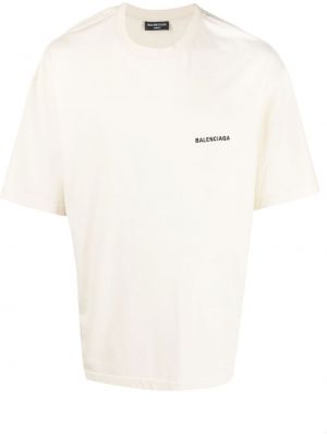 Koszulka z nadrukiem Balenciaga biała