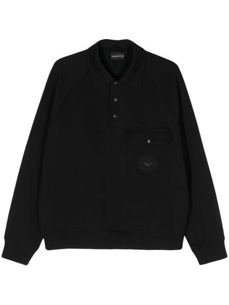 Polo majica Emporio Armani črna