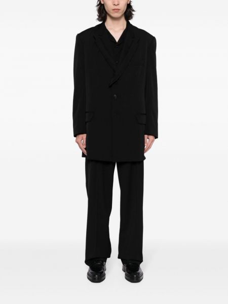 Vlněná bunda Yohji Yamamoto černá