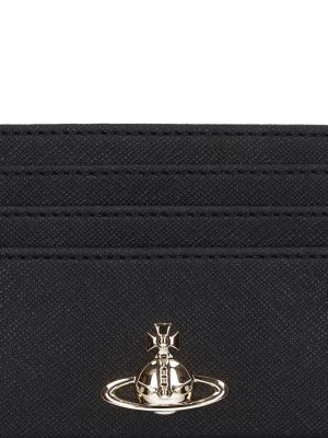 Kožená peněženka bez podpatku z imitace kůže Vivienne Westwood černá