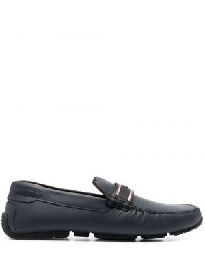 Skinn loafers Bally blå