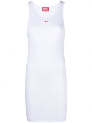Памучна рокля Diesel бяло