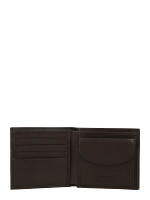 Kožená peňaženka Polo Ralph Lauren hnedá