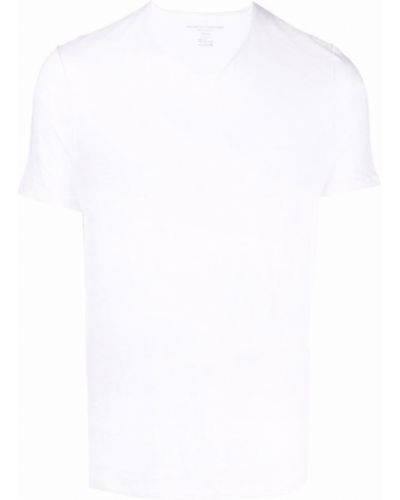 Camiseta con escote v Majestic Filatures blanco