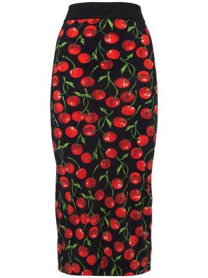 Midi sukně s potiskem jersey Dolce & Gabbana