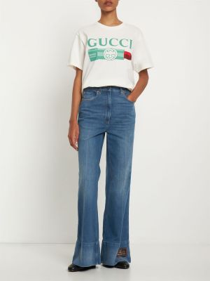 Medvilninis marškinėliai oversize Gucci