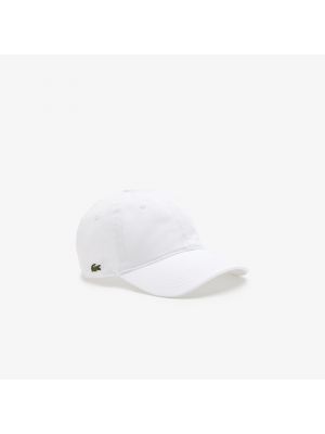 Бавовняна кепка Lacoste біла
