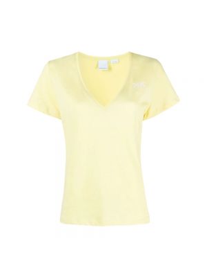 Koszulka z nadrukiem Pinko żółta