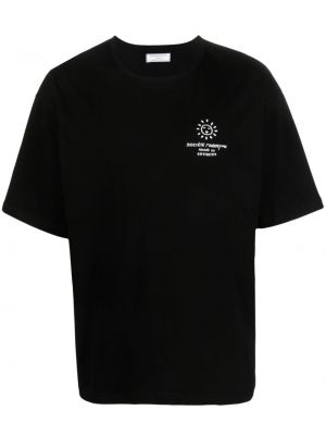 T-shirt en coton à imprimé Société Anonyme noir